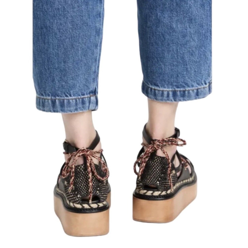 Ulla Johnson Salinas Twisted Rope Leather Flatform Platform NWOT $490 - Picture 3 of 14